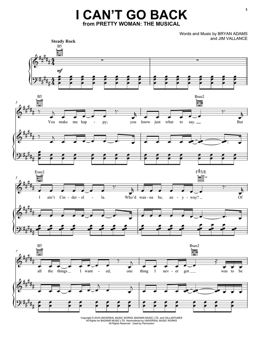 I Can't Go Back (from Pretty Woman: The Musical)