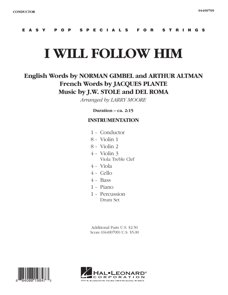 I Will Follow Him - Full Score
