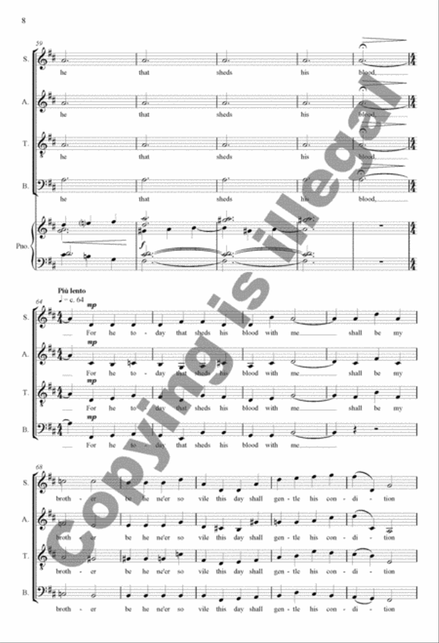 They Were Not Here 4-Part scores gallery preview page 7