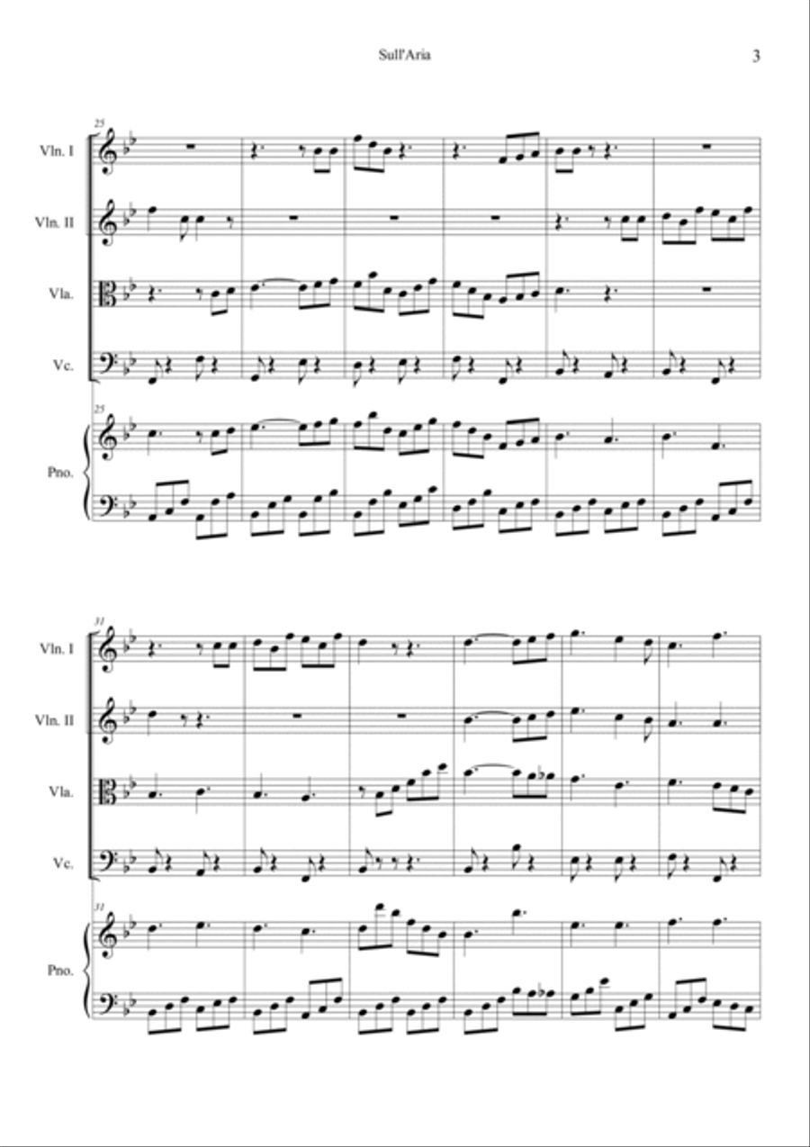 Sull'aria Sull'aria Piano Quintet scores gallery preview page 3