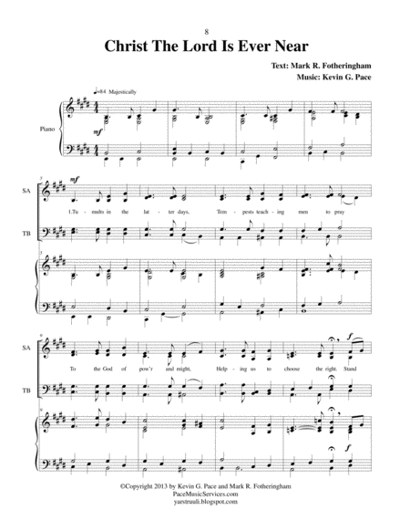 Christ The Lord Is Ever Near (Second Coming) - original SATB choir with piano accompaniment image number null