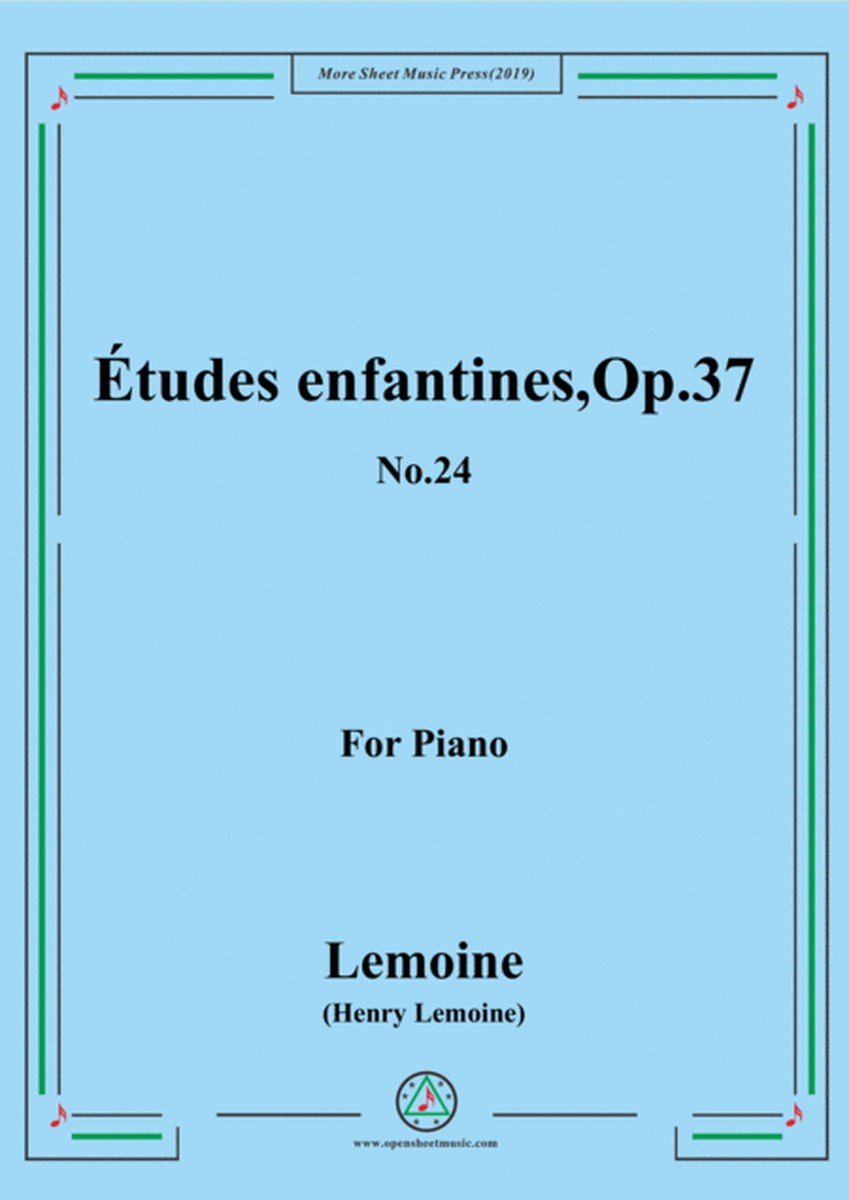 Lemoine-Études enfantines(Etudes) ,Op.37, No.24 image number null