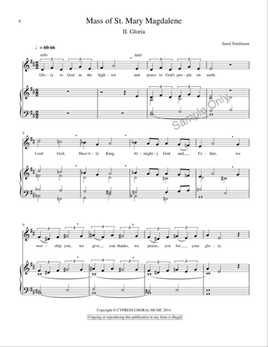 Mass Of St Mary's 4-Part scores gallery preview page 9
