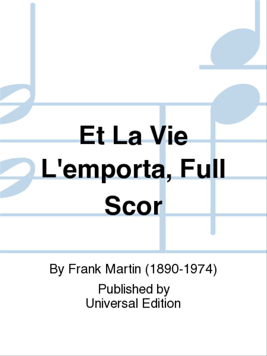 Et La Vie L'Emporta, Full Scor School and Community scores gallery preview page 1