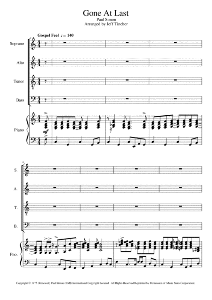 Gone At Last Gone At Last 4-Part scores gallery preview page 2
