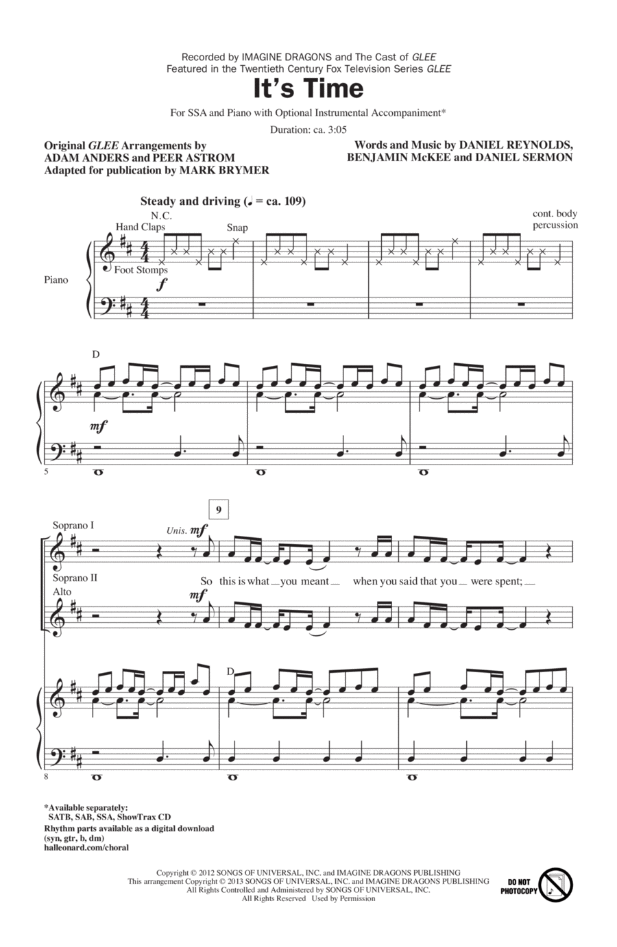 It's Time SSA scores gallery preview page 1