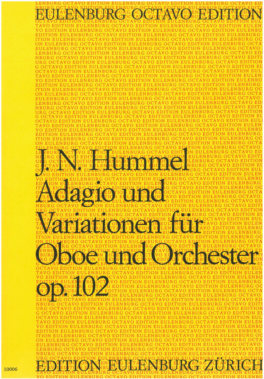 Adagio and variations for oboe Chamber Orchestra scores gallery preview page 1