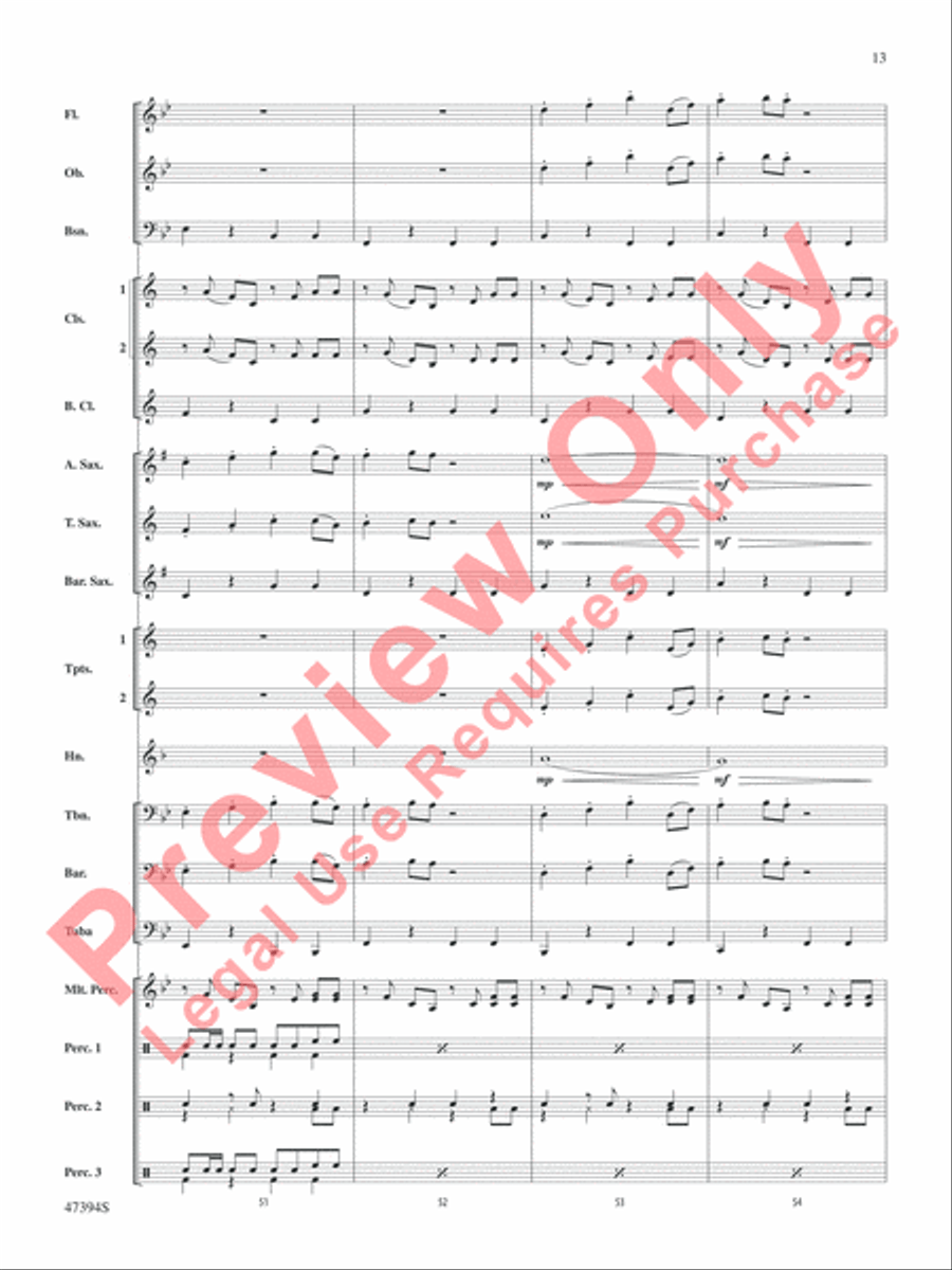 The Banana Boat Song Concert Band scores gallery preview page 14