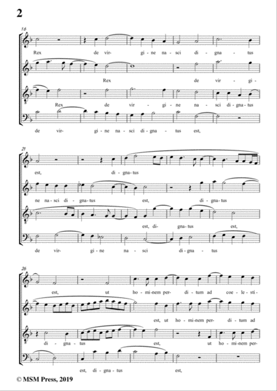 Goudimel-Hodie nobis coelorum,in F Major,for A cappella 4-Part scores gallery preview page 4