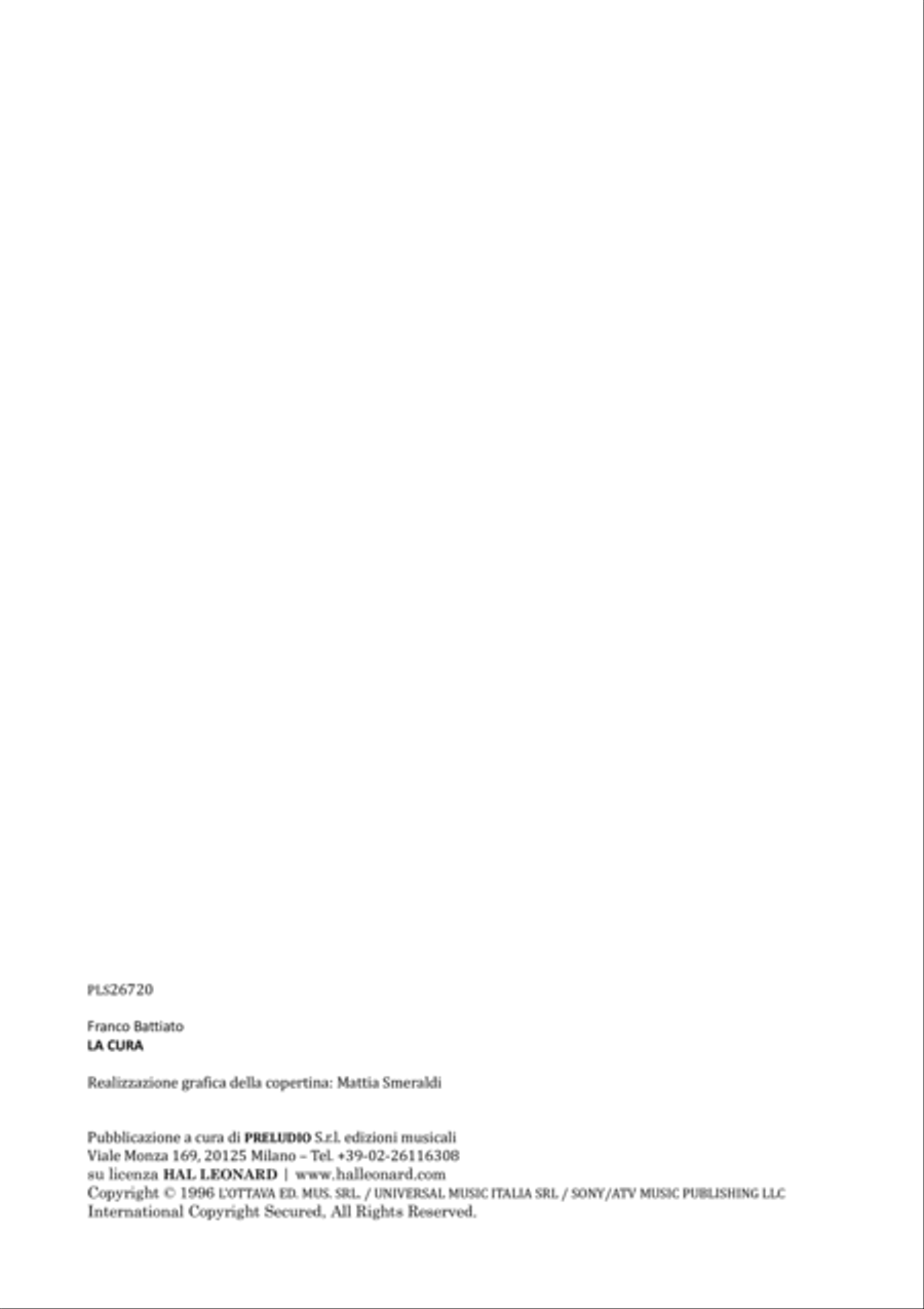 La Cura La Cura 4-Part scores gallery preview page 2