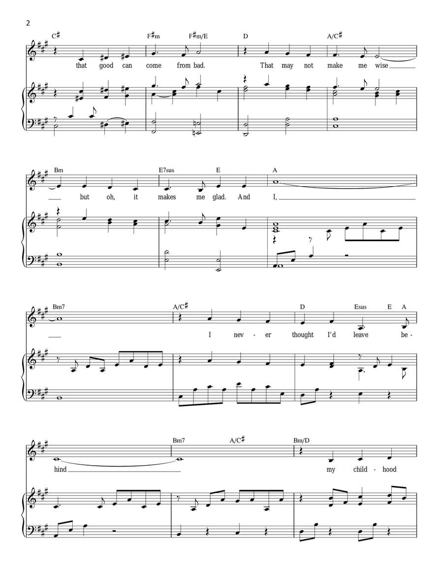 A Change In Me Piano, Vocal, Guitar scores gallery preview page 2