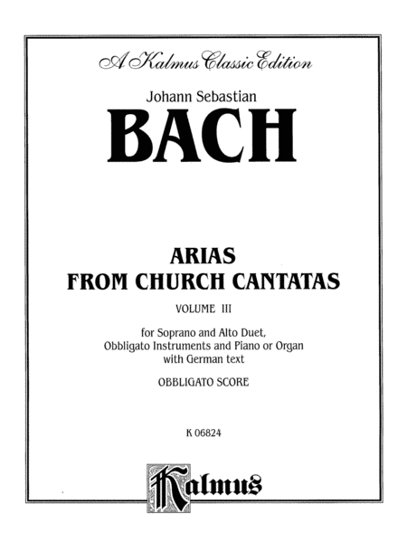 Soprano and Alto Arias (4 Duets), Volume 3