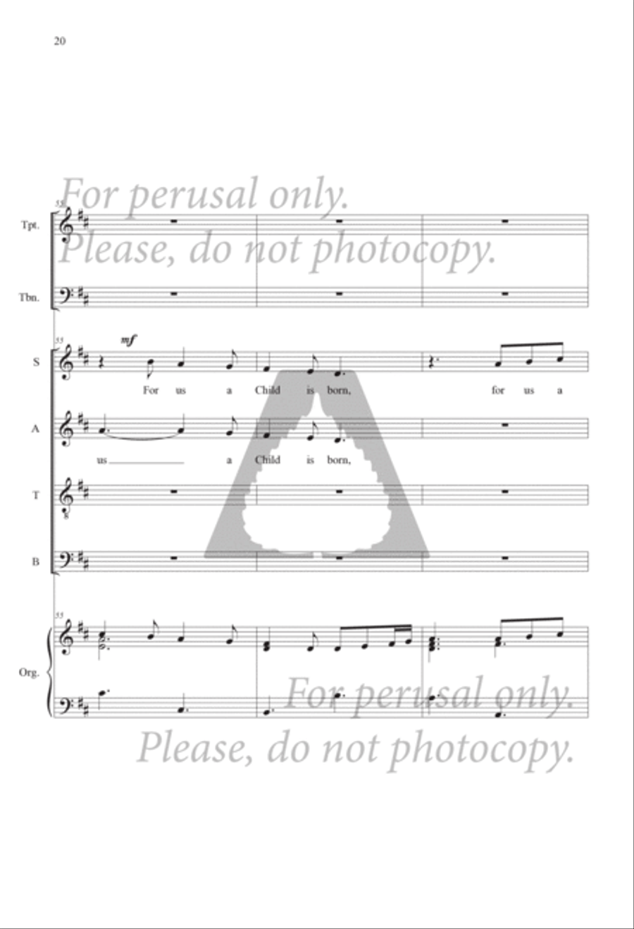 Shout for Joy to the World (Brass Full Score) Choir scores gallery preview page 21