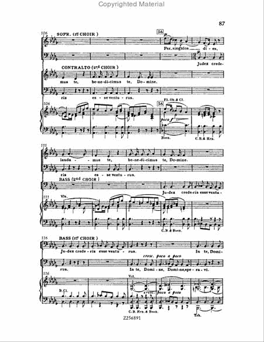 Te Deum, H 118 Choir scores gallery preview page 87