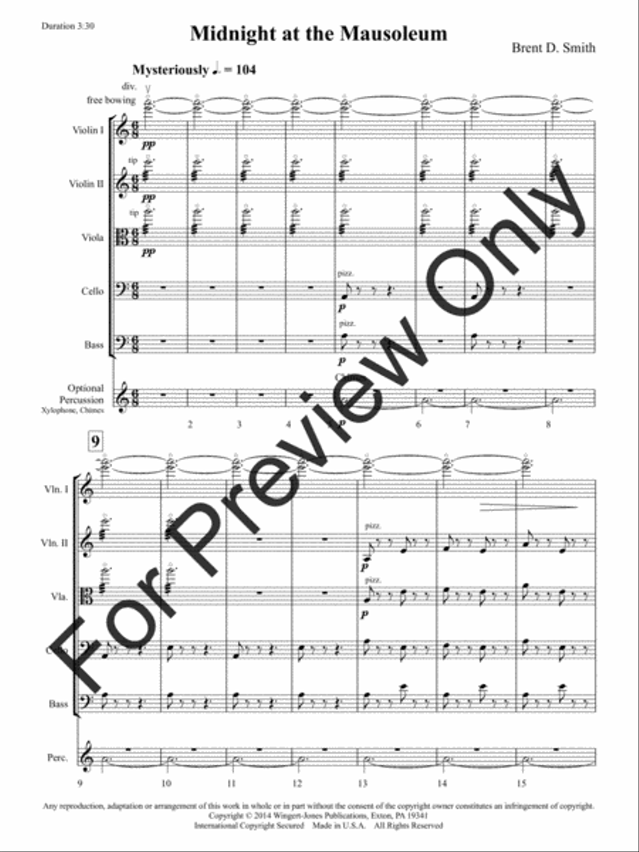Midnight at the Mausoleum (Score) String Orchestra scores gallery preview page 4