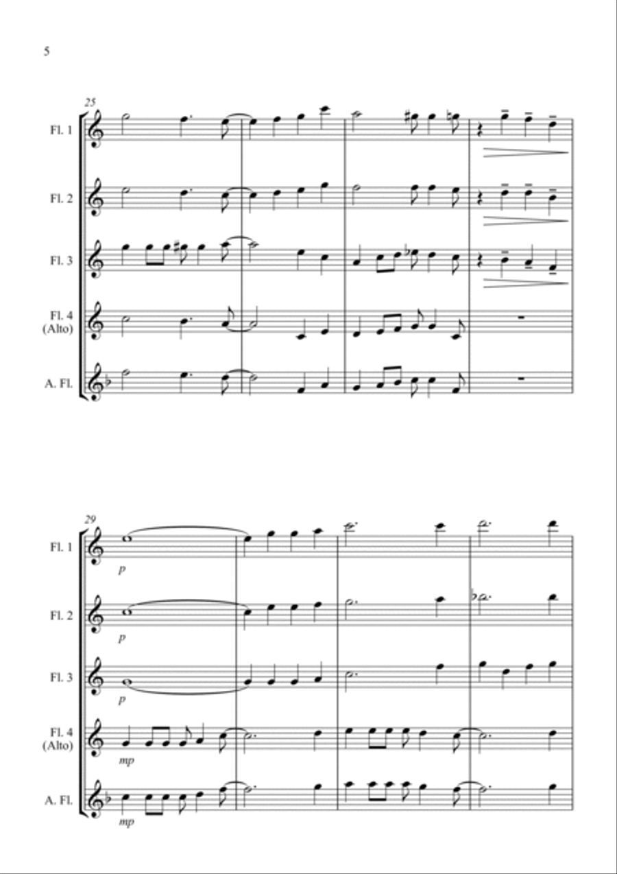 A Shining Light (This Little Light of Mine) - for Flute Quartet A Shining Light (This Little Light of Mine) - for Flute Quartet Flute Quartet scores gallery preview page 6