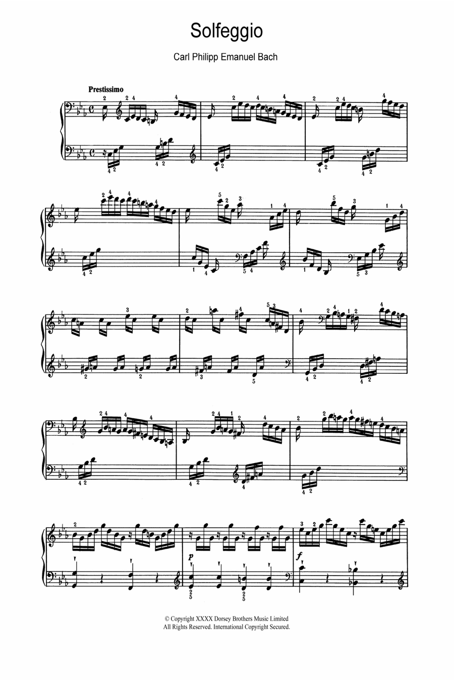 Solfeggio Piano Solo scores gallery preview page 1