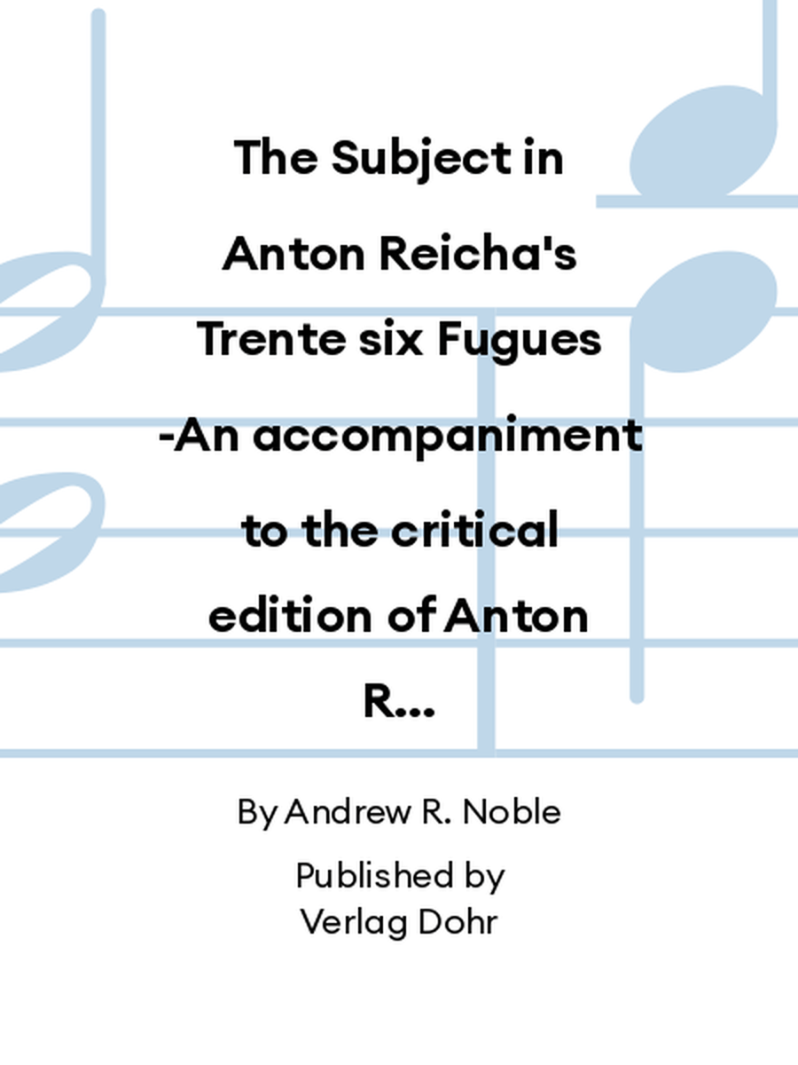 The Subject in Anton Reicha