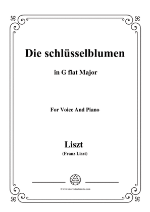 Liszt-Die schlüsselblumen in G flat Major,for Voice and Piano