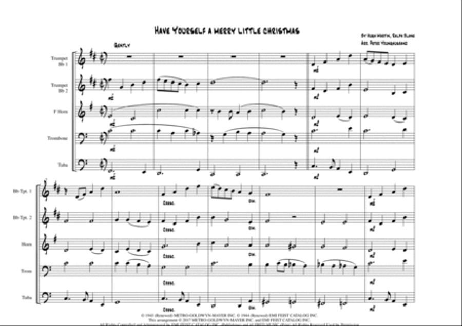 Have Yourself A Merry Little Christmas Have Yourself A Merry Little Christmas Brass Ensemble scores gallery preview page 2