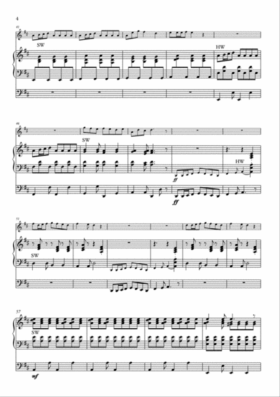 Danse niçoise for trumpet & organ, timp./perc. ad lib Small Ensemble scores gallery preview page 4