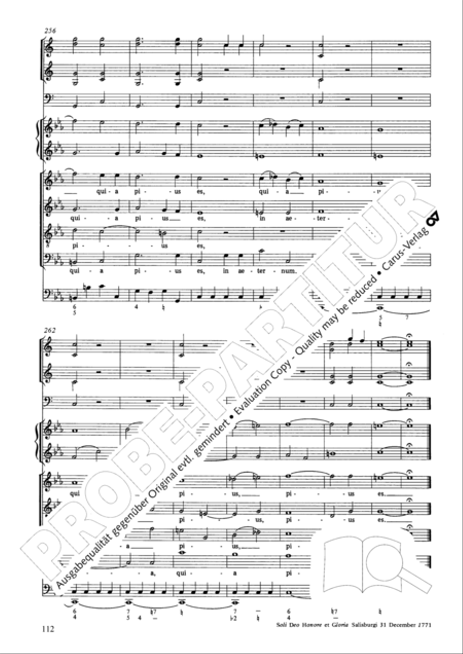 Requiem in C minor 4-Part scores gallery preview page 118