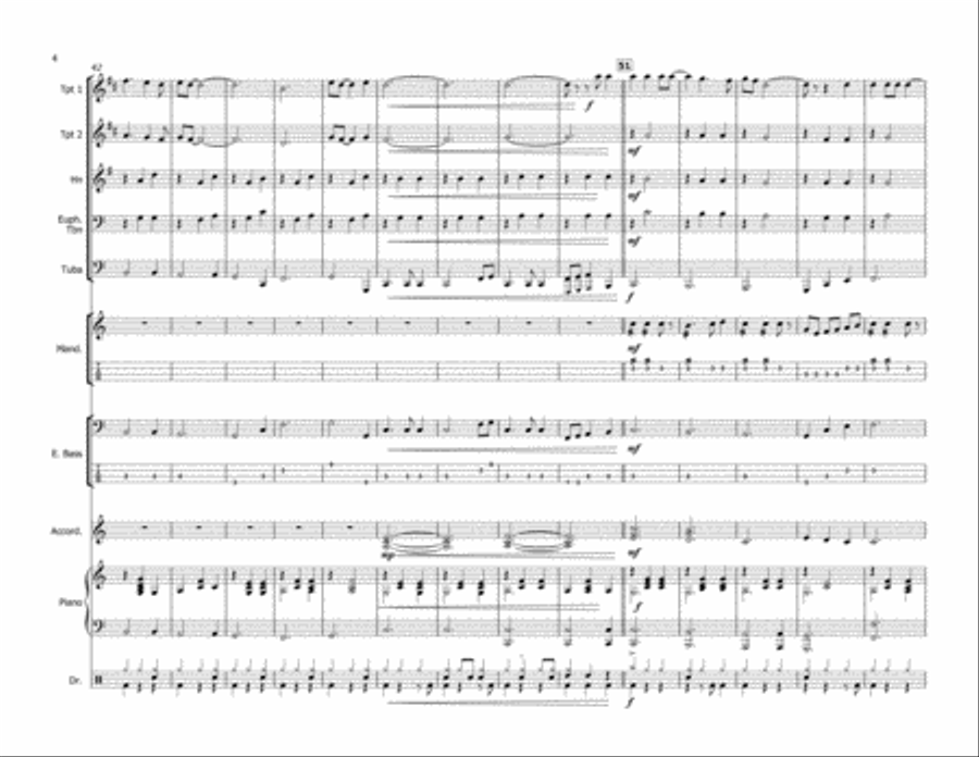 Piano Man Brass Ensemble scores gallery preview page 5