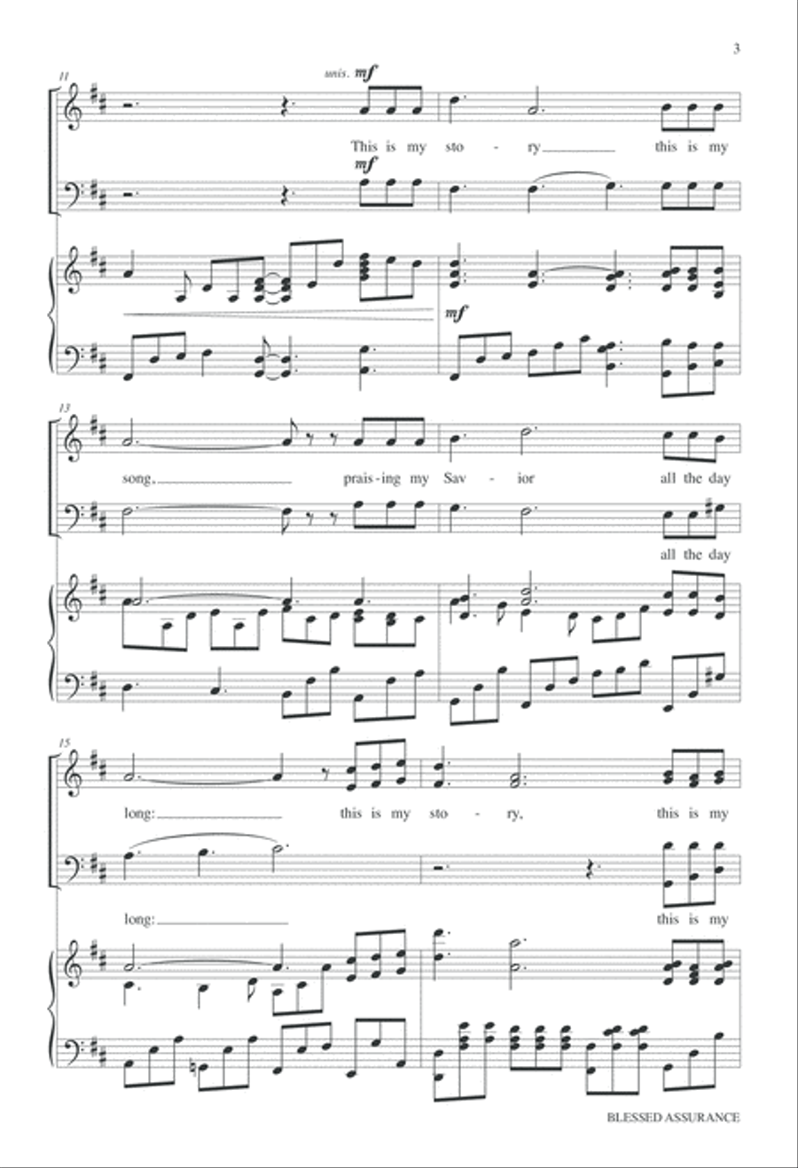 Blessed Assurance 4-Part scores gallery preview page 3