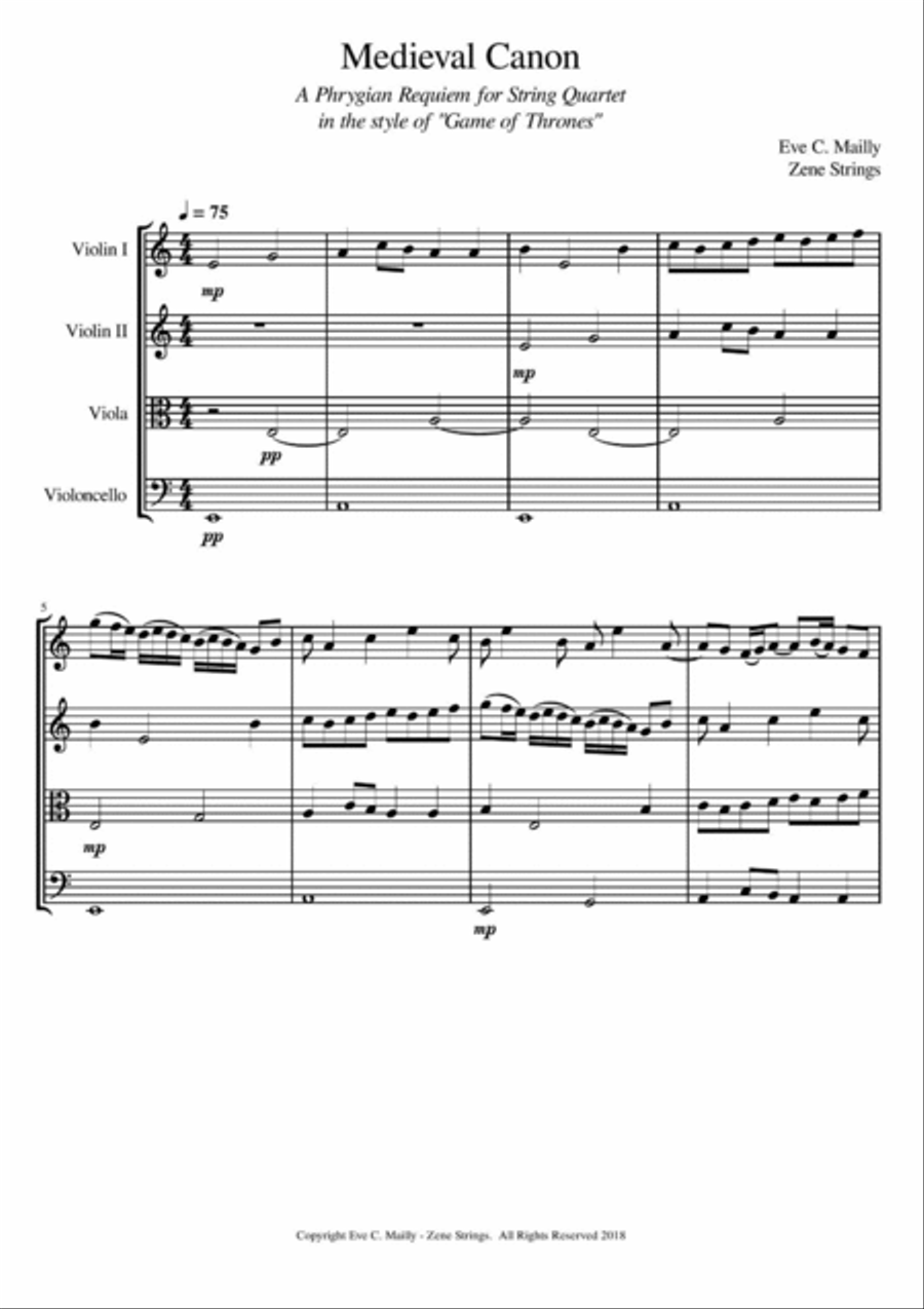 Medieval Canon - Phrygian Requiem in the style of 