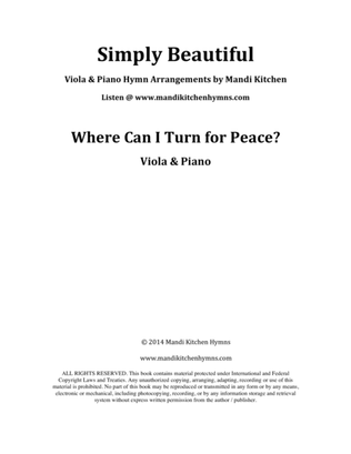 Where Can I Turn for Peace? Viola and Piano Duet