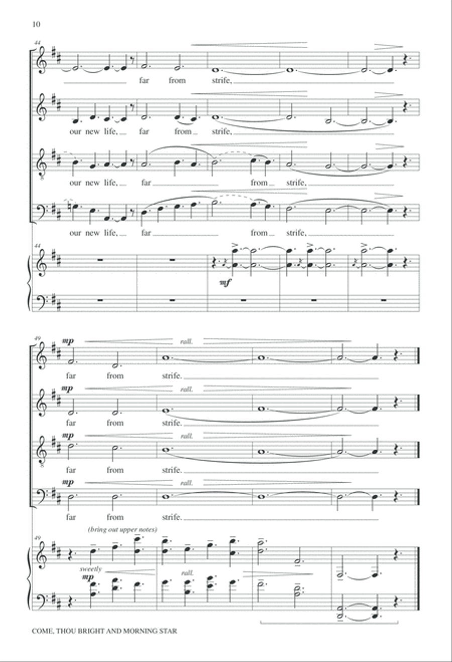 Come Thou Bright and Morning Star 4-Part scores gallery preview page 11