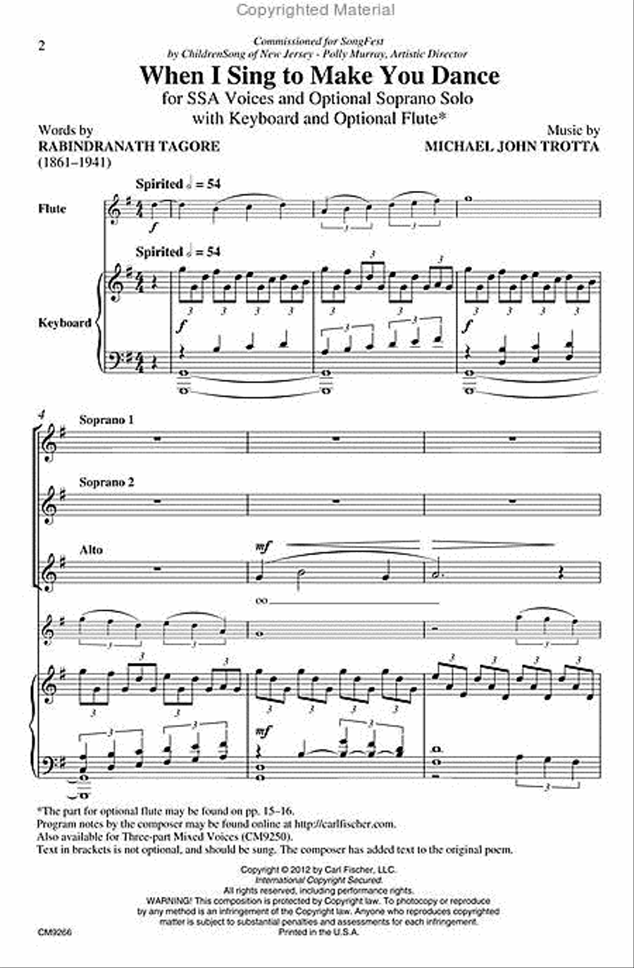 When I Sing to Make You Dance SSA scores gallery preview page 2