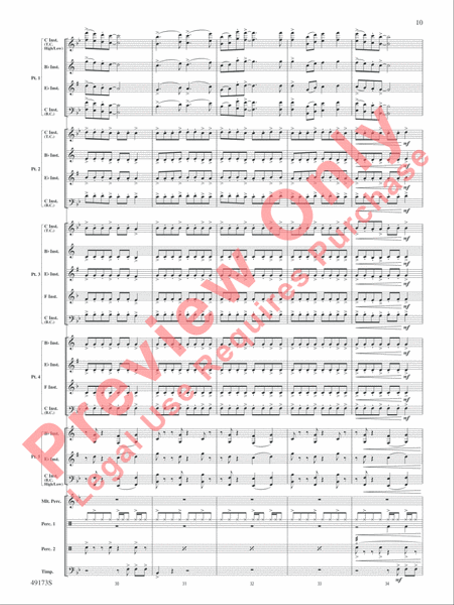Shine Bright Concert Band scores gallery preview page 11