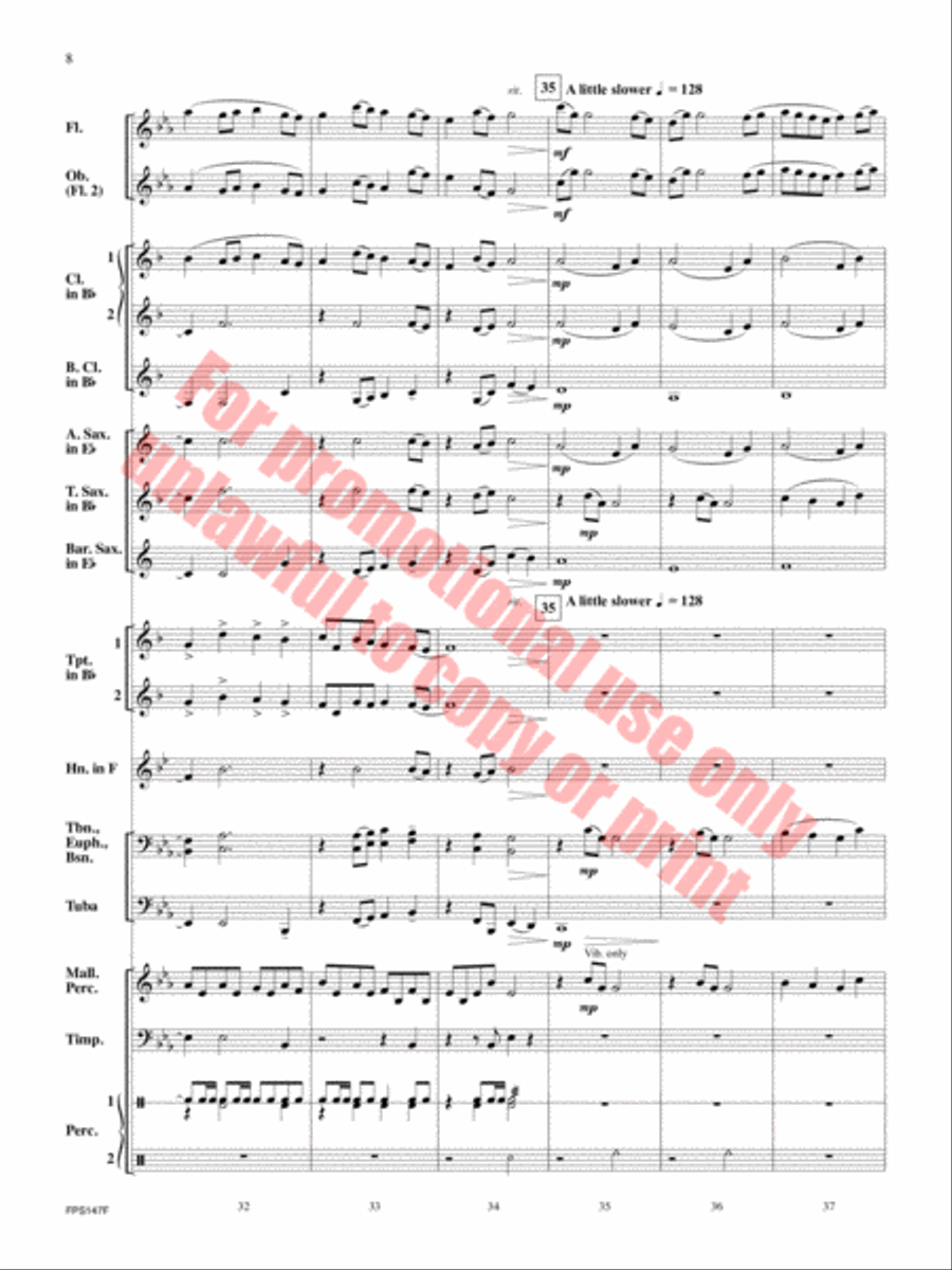 Angel Echoes Concert Band scores gallery preview page 9