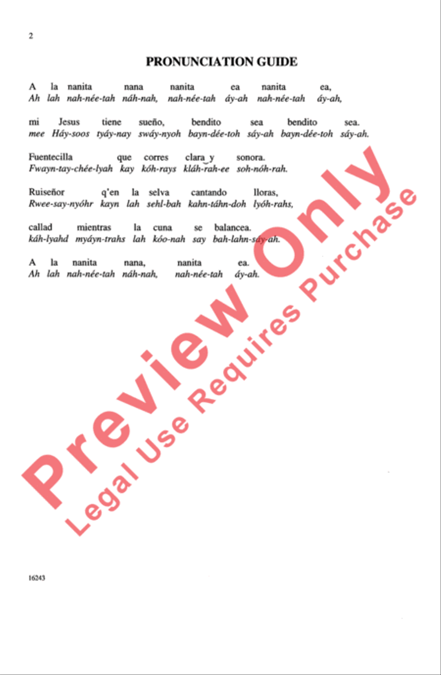 A La Nanita Nana A La Nanita Nana 4-Part scores gallery preview page 2