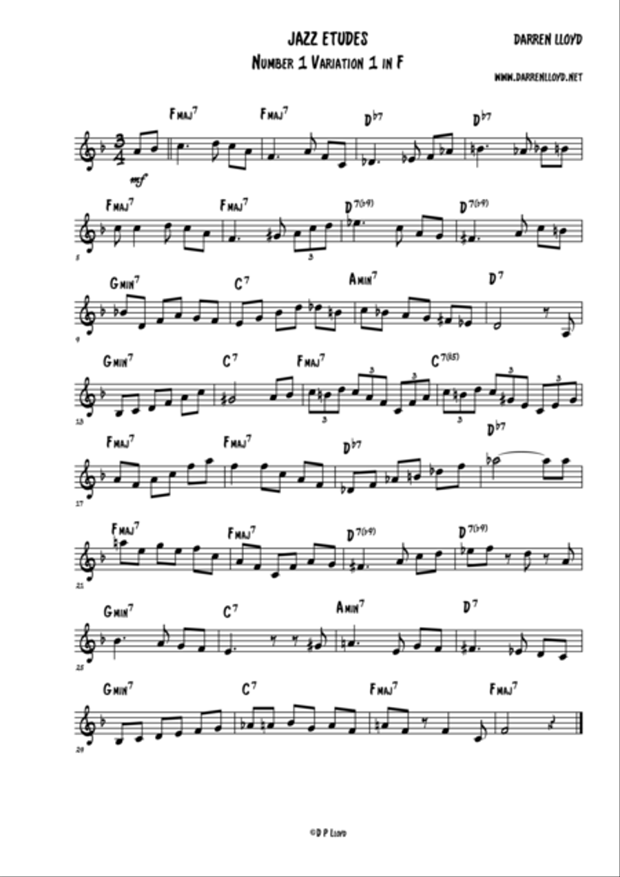 24 melodic jazz studies for any treble clef instrument Small Ensemble scores gallery preview page 6
