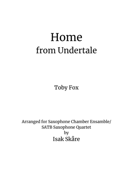 Home (from Undertale) for Saxophone Quartet SATB image number null