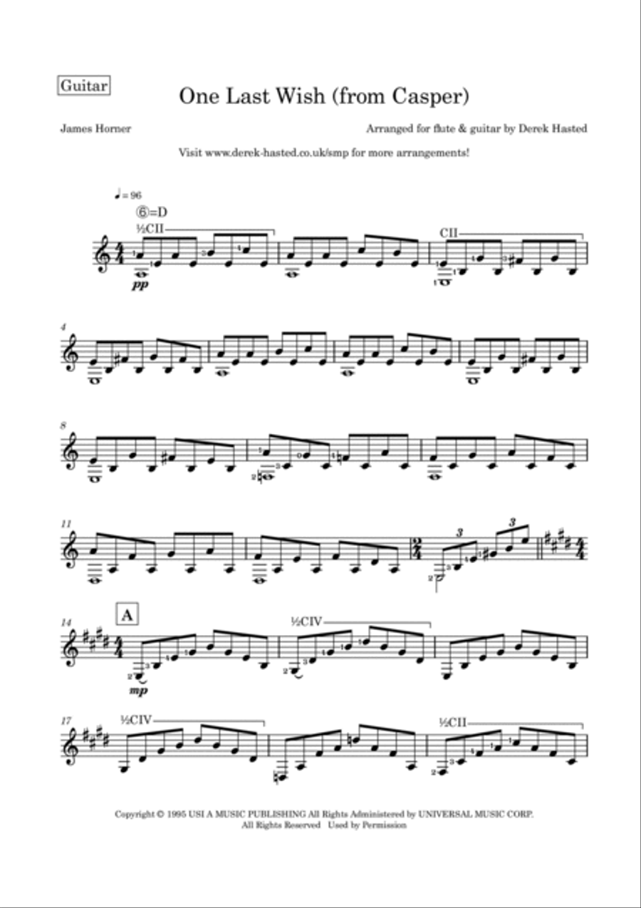 One Last Wish Flute scores gallery preview page 6