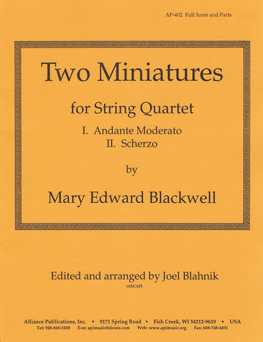 Two Miniatures - Stg Qt