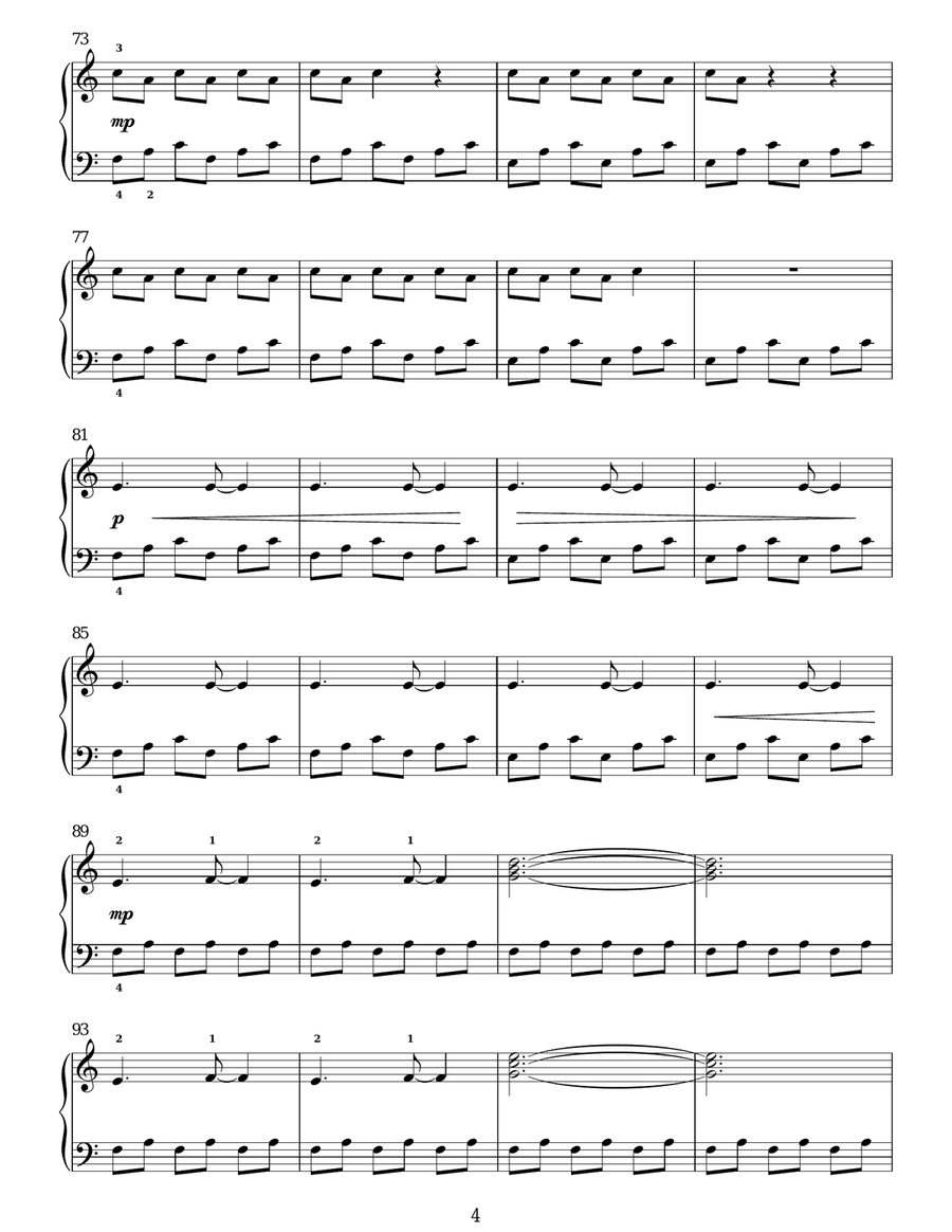 Preparation Easy Piano scores gallery preview page 4