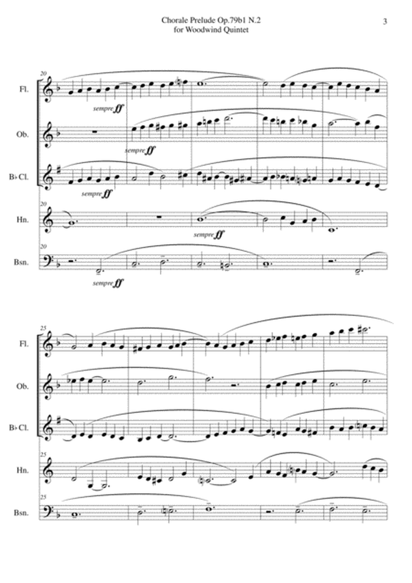 Chorale Prelude Op.79b1 N.2 for Woodwind Quintet image number null