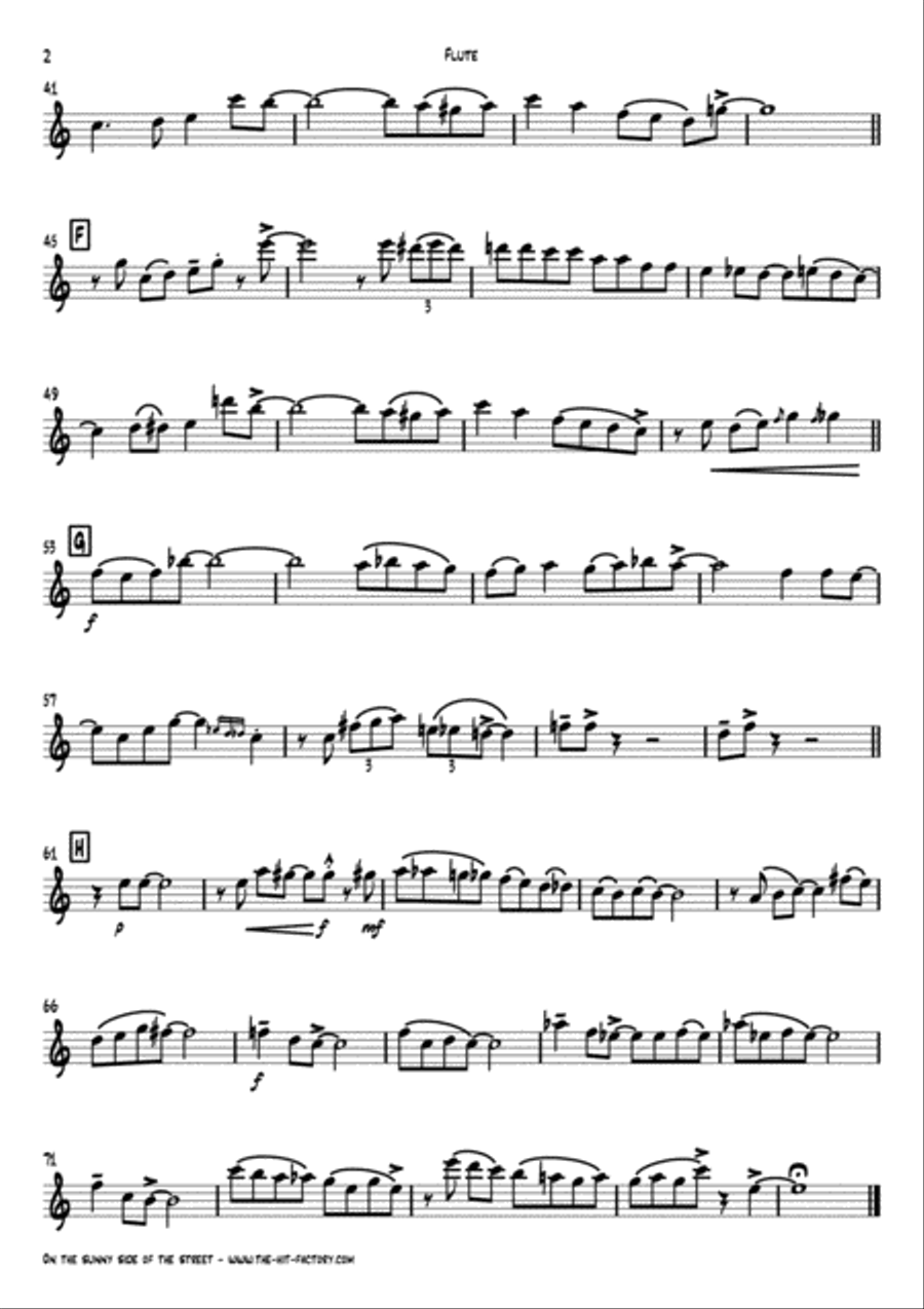 On The Sunny Side Of The Street Woodwind Trio scores gallery preview page 5