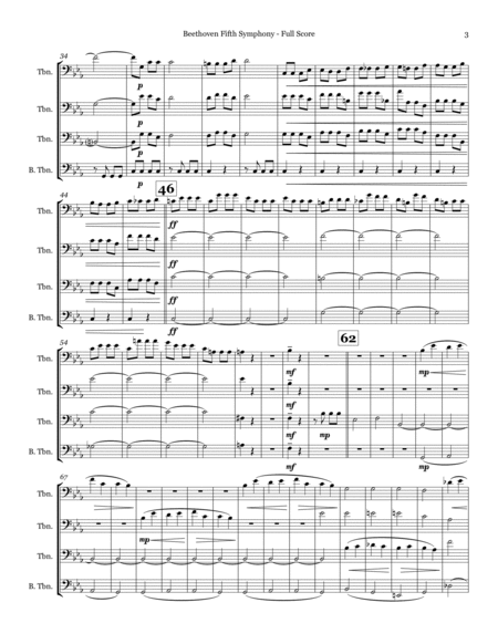 Beethoven Fifth Symphony - Trombone Quartet image number null