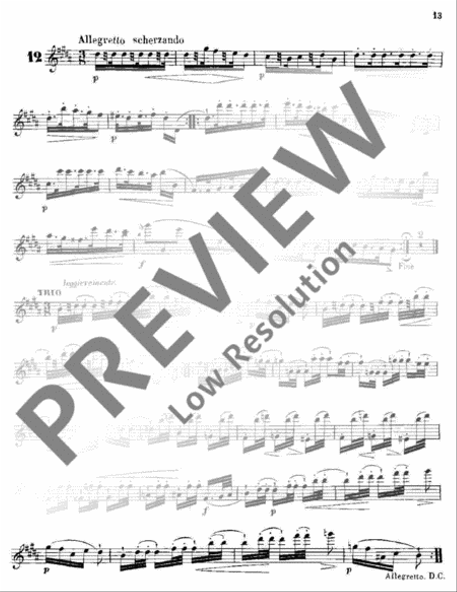Melodic Exercises Flute scores gallery preview page 14