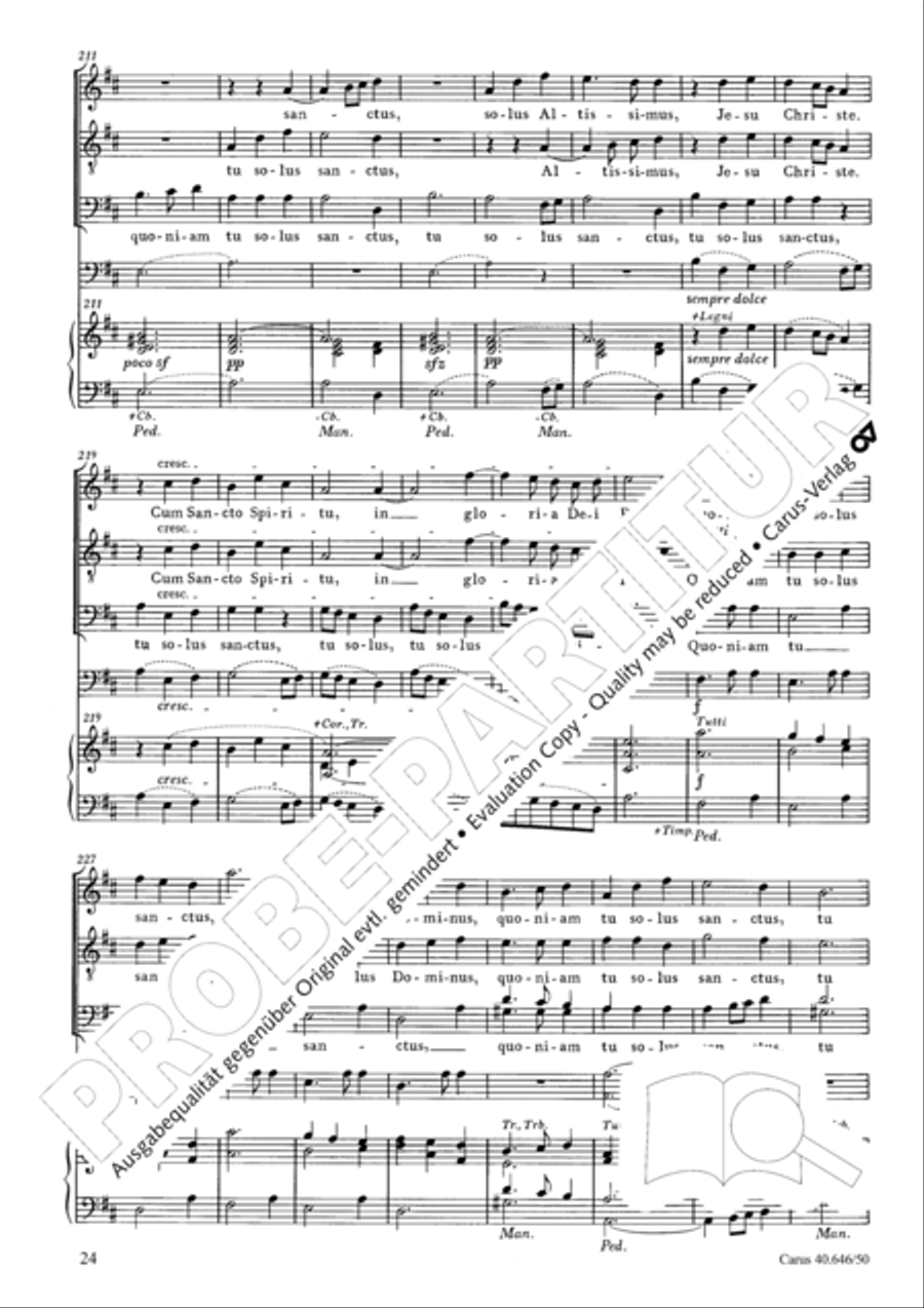 Mass in A major STB scores gallery preview page 26
