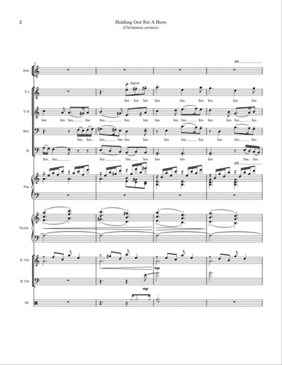 Holding Out For A Hero Small Ensemble scores gallery preview page 2