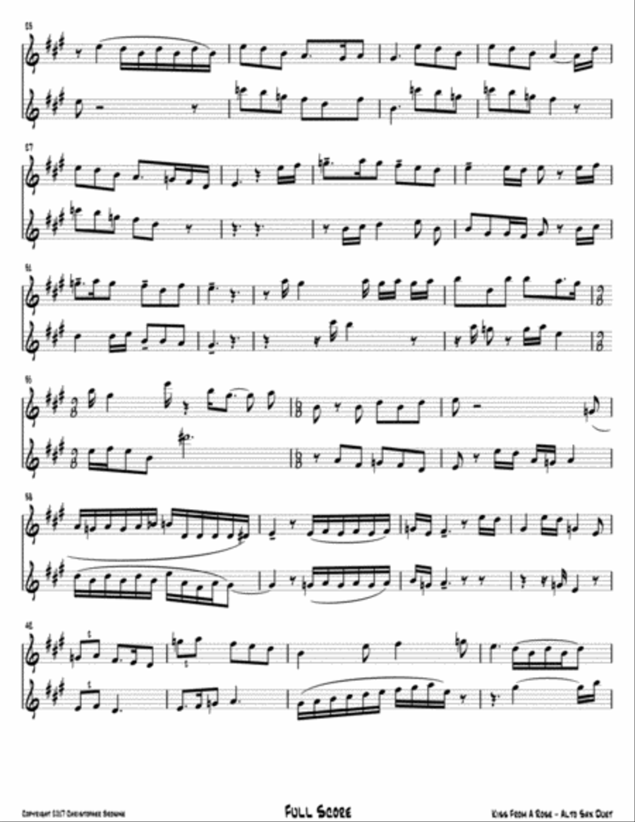 Kiss From A Rose Woodwind Duet scores gallery preview page 3