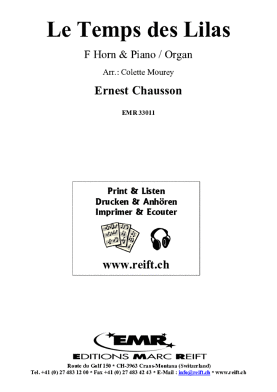 Le Temps des Lilas Le Temps des Lilas Horn scores gallery preview page 2