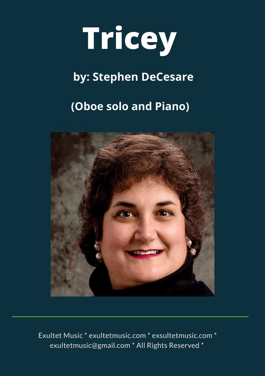Tricey (Oboe solo and Piano) Tricey (Oboe solo and Piano) Piano scores gallery preview page 1