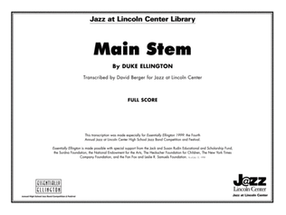 Book cover for Main Stem: Score